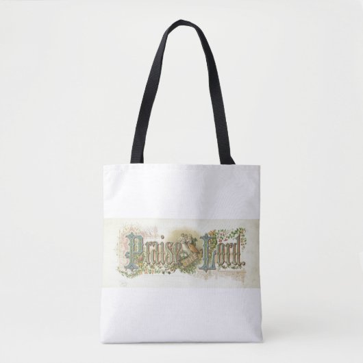 Prijs De Heer Vintage Christelijke Kunst Tote Bag (Voorkant)