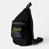 Prijs de HEER zwart Sling Bag (Rechterhoek)