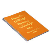 Prijs de LORD! - Citaat Thanksgiving - Oranje - Notitieboek (Rechterzijde)