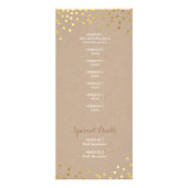 PRIJS DIENSTEN LIJST gouden folie confetti witte k Reclamekaart (Achterkant)