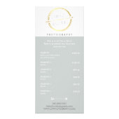 PRIJS DIENSTEN moderne pijl logo rustiek goud grij Reclamekaart (Voorkant)