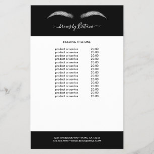 Prijs & Diensten voor Black & white Wimpers & Wenk Flyer