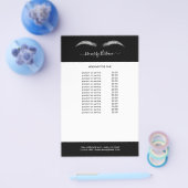 Prijs & Diensten voor Black & white Wimpers & Wenk Flyer (Enkel)