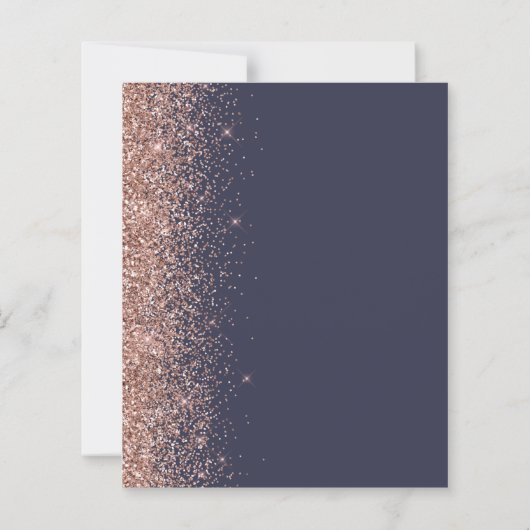 Prijs donkerblauw Roos Gold Glitter sparen de datu (Achterkant)