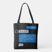 Prijs en vooroordeel Telefoontekst - Mr. Darcy & L Tote Bag (Achterkant)