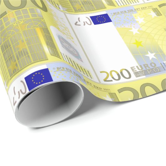 Prijs Geld 200 Euro Bank Notes Pattern Cadeaupapier (Rol Hoek)