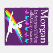 PRIJS GOD GEPERSONALISEERDE BALLERINA FLEECE DEKEN (Voorkant (Horizontaal))