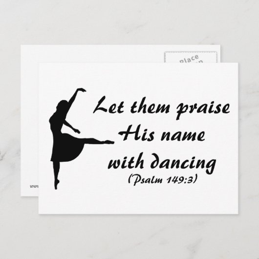 Prijs hem met dansend Briefkaart (Voorkant / Achterkant)