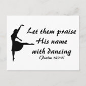 Prijs hem met dansend Briefkaart (Voorkant)