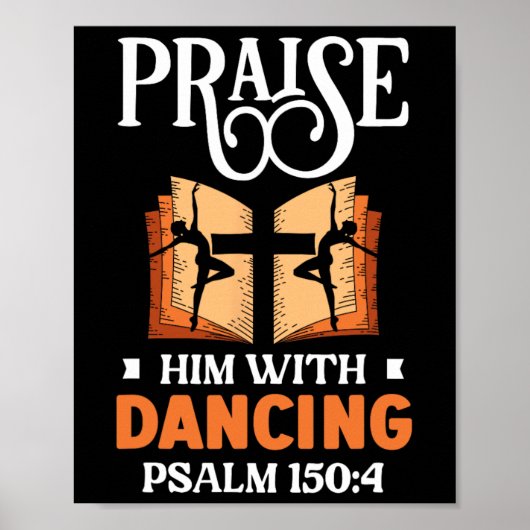 Prijs hem met dansende religieuze dans poster (Voorkant)