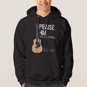 Prijs Hem Met Snaarinstrumenten Christelijke Gitaa Hoodie
