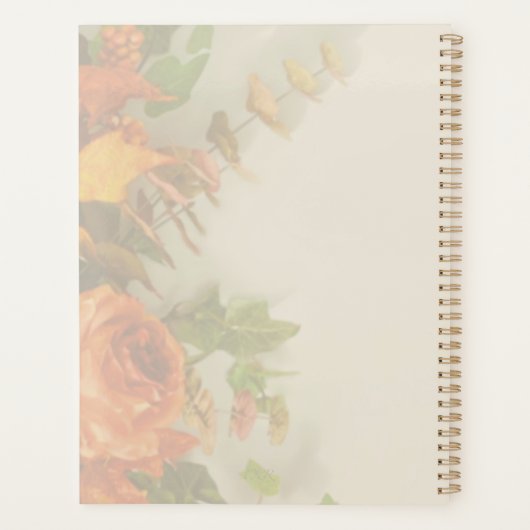 Prijs hem met Thanksgiving Floral Planner (Achterkant)
