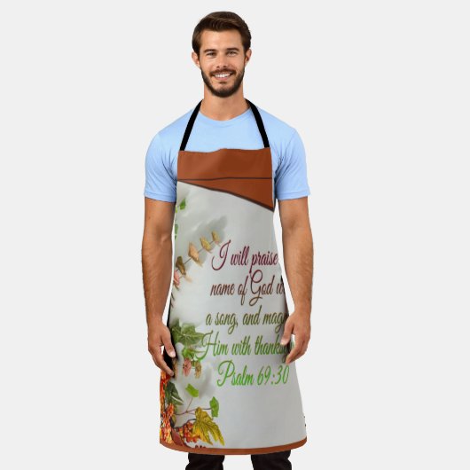 Prijs hem met Thanksgiving Schort (Gedragen)