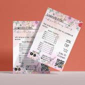 Prijs huishoudelijke hulp Bloemencode Qr-code Flyer