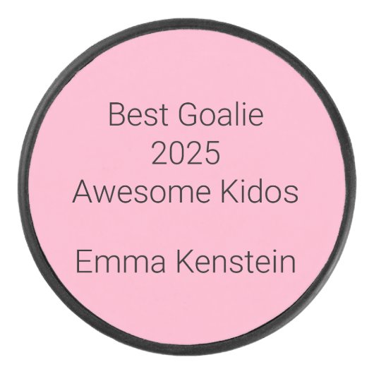 Prijs in Anjelier Roze:  Hockey Puck (Voorkant)