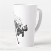 Prijs in beweging latte mok (Rechterhoek)