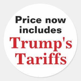 Prijs is inclusief Trumps waarschuwing voor tariev Ronde Sticker