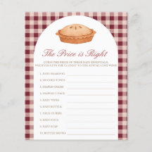 Prijs is Right Cutie Pie Baby shower Game