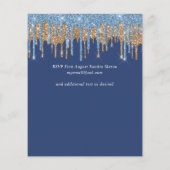 Prijs Klassieke blauwe gouden druppel Glitter Wedd (Achterkant)