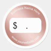 Prijs Label Elegant Roos Gold (Voorkant)