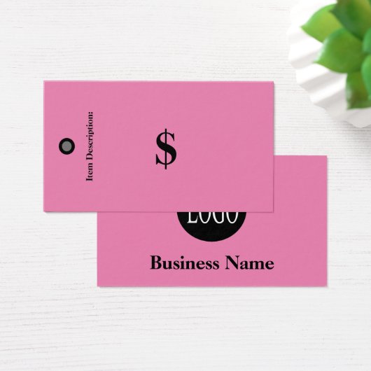 Prijs Label Geen streepjescode Roze Label detailha Visitekaartje (Bureau)