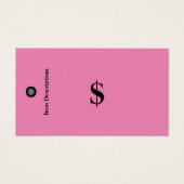 Prijs Label Geen streepjescode Roze Label detailha Visitekaartje (Voorkant)
