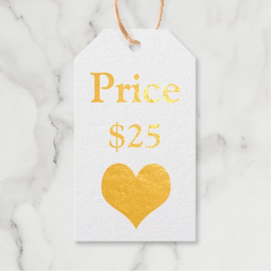 Prijs Label Hart Uw Info Bedrijf (Voorkant)