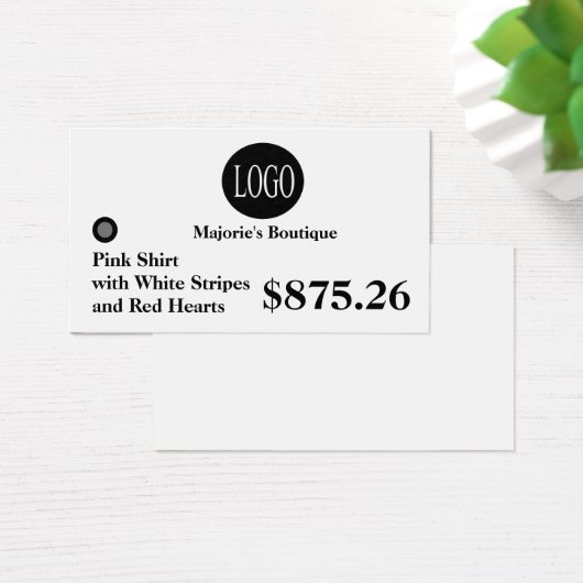 Prijs Label  Label detailhandel Visitekaartje (Bureau)