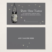 PRIJS LABEL Mason Jar & Fireflies Visitekaartjes (Voorkant /achterkant)