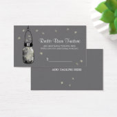 PRIJS LABEL Mason Jar & Fireflies Visitekaartjes (Bureau)