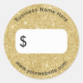 Prijs Label Modern Gold Glitter (Voorkant)