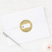 Prijs Label Modern Gold Glitter (Envelop)