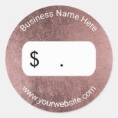 Prijs Label Moderne Roos Gold Leaf (Voorkant)