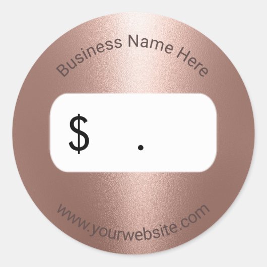 Prijs Label Moderne Roos Gold Metallic (Voorkant)