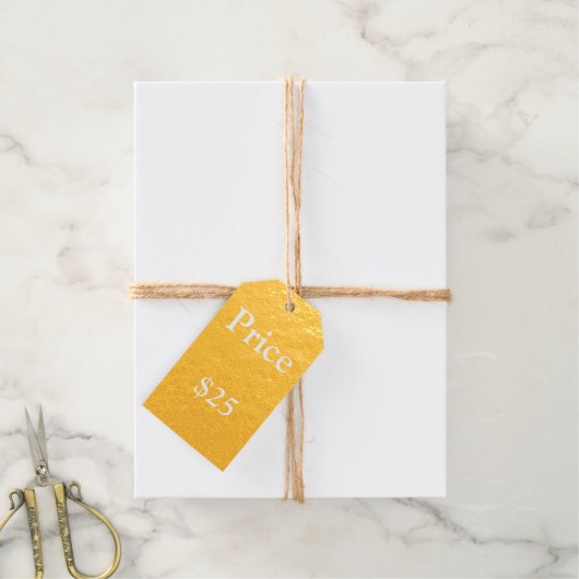 Prijs Label Solid Gold Uw Info Business Logo (Met Koord)