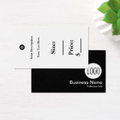 Prijs Label Zwarte Logo Detailhandel Label Visitekaartje (Bureau)