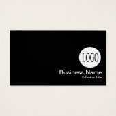 Prijs Label Zwarte Logo Detailhandel Label Visitekaartje (Achterkant)