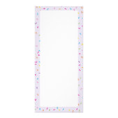 PRIJS LIJST bakkerij cake frosting druppel paarse Reclamekaart (Achterkant)