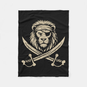 prijs Lion and Crossbones Safari Animal Fleece Deken