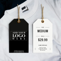 Prijs Maat Hang Tag Verzorgingsinstructie Kleding 