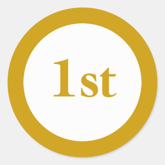 prijs op de eerste plaats ronde sticker (Voorkant)