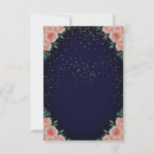 Prijs op hoog niveau, Confetti Blue Floral Retirem Kaart (Achterkant)