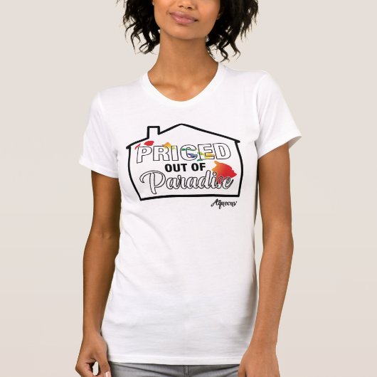 Prijs Out of Paradise T-Shirt [Zwart/Regenboog] (Voorkant)