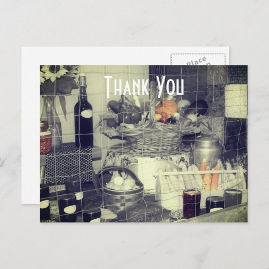 Prijs Produce Landbouwmarkt Bedankt Briefkaart (Voorkant / Achterkant)