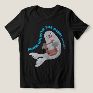 Prijs schattige harp seal Bijbelvers psalm Tri-Blend Shirt