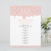 PRIJS SERVICE LIJST Frosting druppelstrooisel blus Kaart (Staand voorkant)