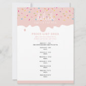 PRIJS SERVICE LIJST Frosting druppelstrooisel blus Kaart (Voorkant)