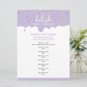 PRIJS SERVICE LIJST Frosting druppelstrooisel paar Kaart (Staand voorkant)