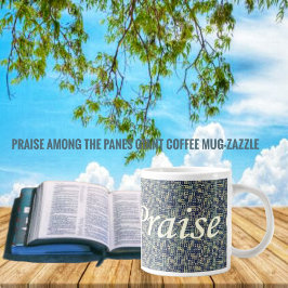 Prijs tussen de panelen grote koffiekop