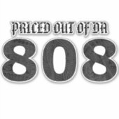 PRIJS UIT DA 808 Tibal Zwart Grijs Sticker (Voorkant)